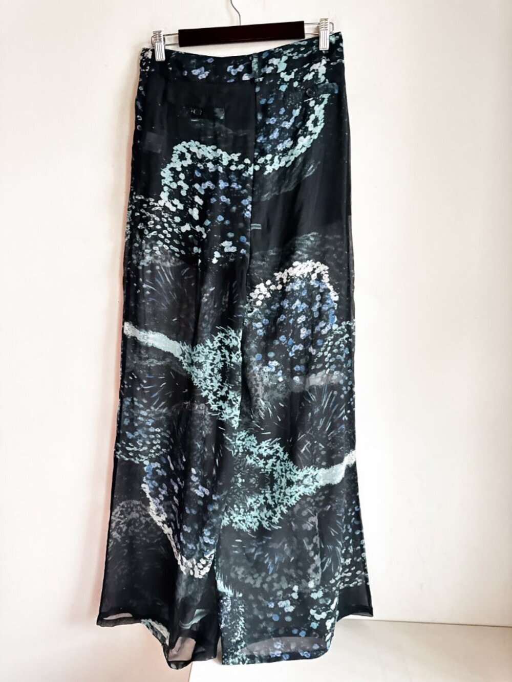 Stolen Girlfriends Club Floral Sheer Wide leg Pants 10 - Picture 5 of 7
